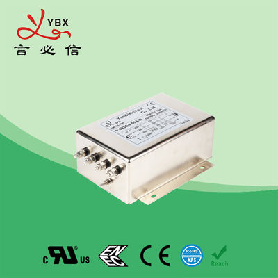 100A 3 Phase EMI Filter , Power Line Filters Three Phase OEM Service