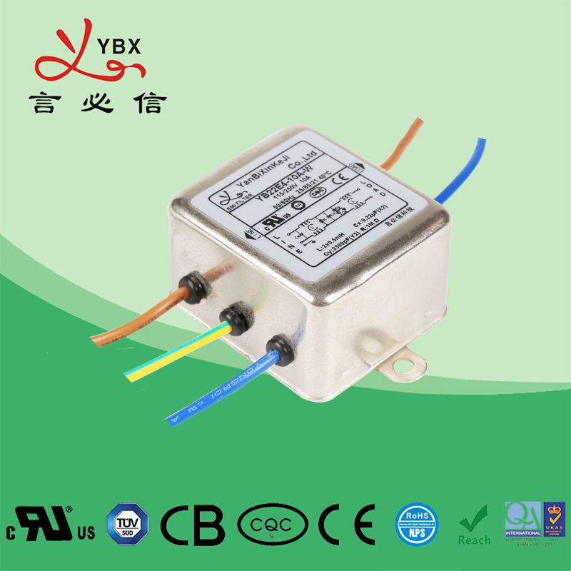 Aexit CW4L2-10A-T Power Signal Filters Single Phase Noise Line EMI Filter AC Electromagnetic Interference Filters 115/250V 10A