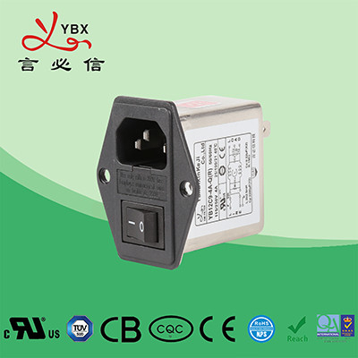Air Compressor 72A 250VAC Power Line EMI Filter IEC Inlet Filters