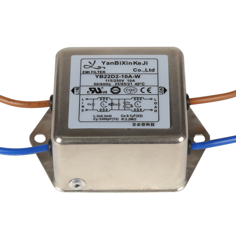 Single Phase EMI Filter Dual stage EMC Filter 10A Low Pass Power Line Filter