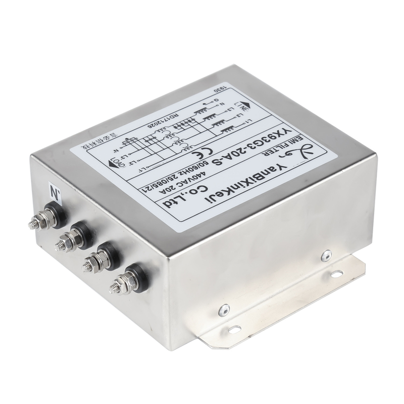 3 Phase 4 Wire EMI Filter 380V/520V Three Phase RFI Filter For Industrial Equipment