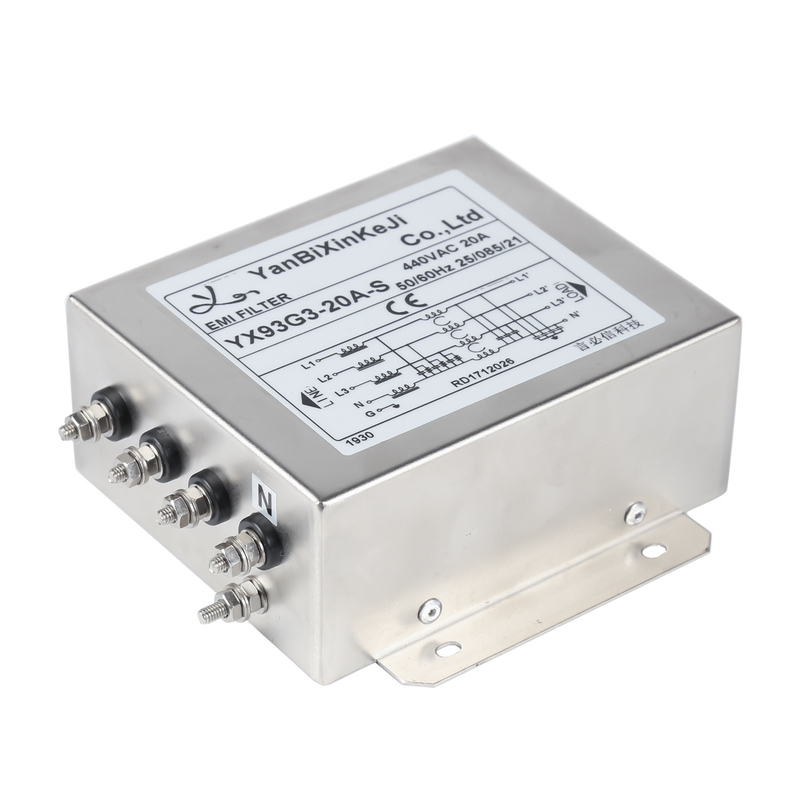 3 Phase 4 Wire EMI Filter 380V/520V Three Phase RFI Filter For Industrial Equipment