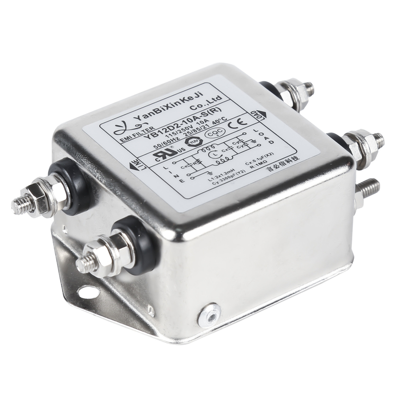 YB12D2 One Stage Single Phase Filter M4 Screw Output Power Line Noise Filter