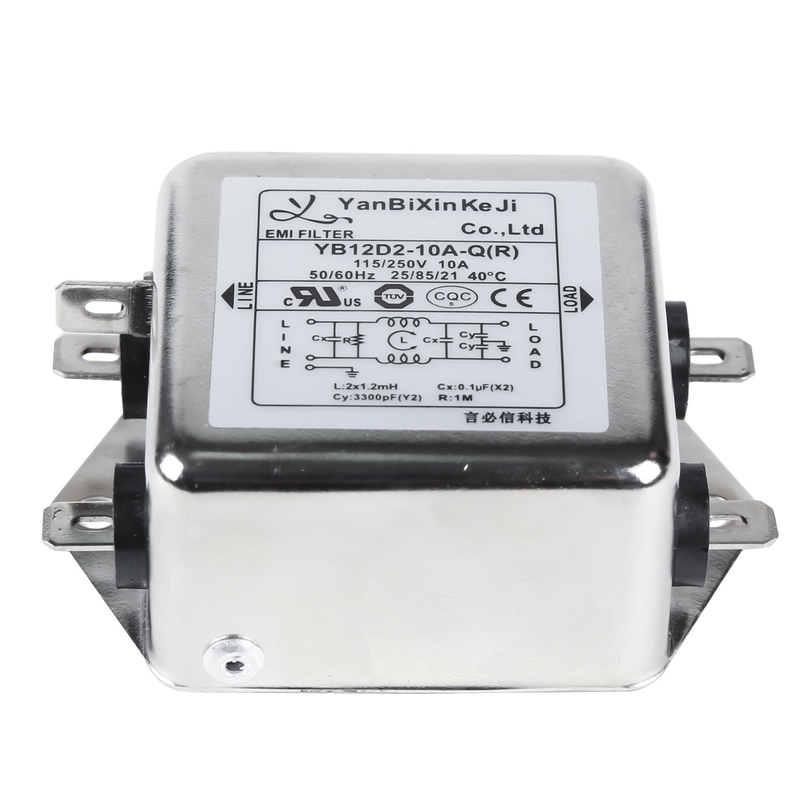 YB12D2 One Stage Single Phase Filter M4 Screw Output Power Line Noise Filter