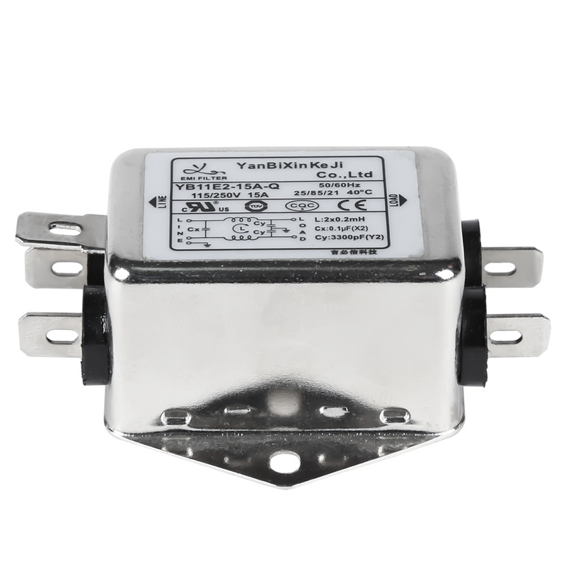 220V 15amps YB-E Passive Single Phase Filter Power Line Filter For Electrical Equipment