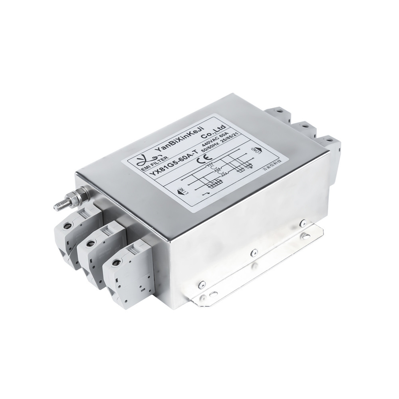 60A 30MHZ 440VAC Terminal Block Output Filter Three Phase EMI Filter For Automation Equipment