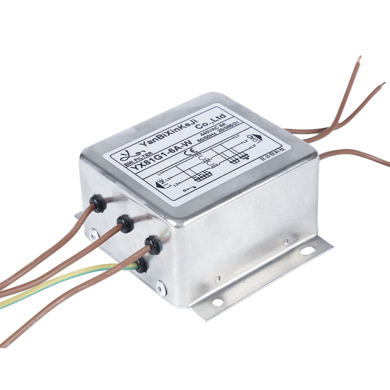 YX81G1-20A-S M4 Screw Output Filter 3 Phase RFI Filter For Three-phase Inverter