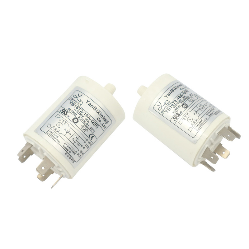 White Plastic Case EMI Filter 250V 16A RFI Filter For Washing Machines