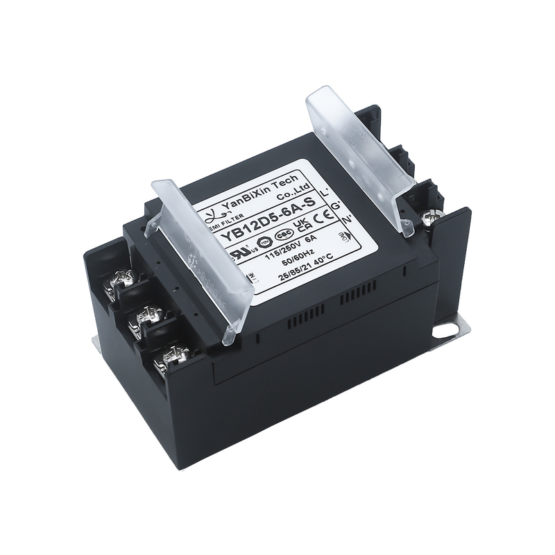 YBX New Type Single-Phase Filter Safe Plastic Housing EMI/EMC Filter With Terminal Block Cover