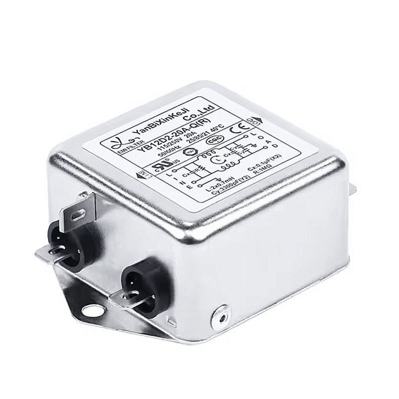 20A Single Phase EMI Filter High-Frequency Noise Absorption Power Filter With Enhanced Resistance