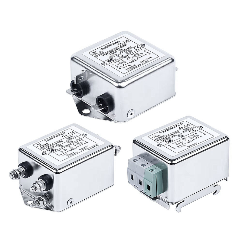 20A Single Phase EMI Filter High-Frequency Noise Absorption Power Filter With Enhanced Resistance
