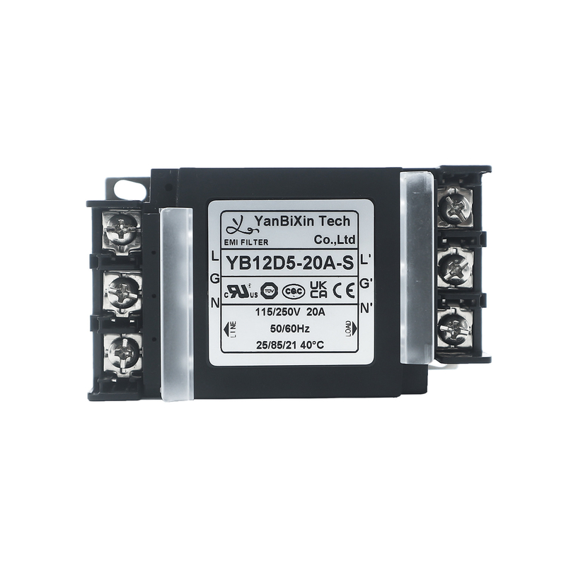 YBX New Type Single-Phase Filter Safe Plastic Housing EMI/EMC Filter With Terminal Block Cover