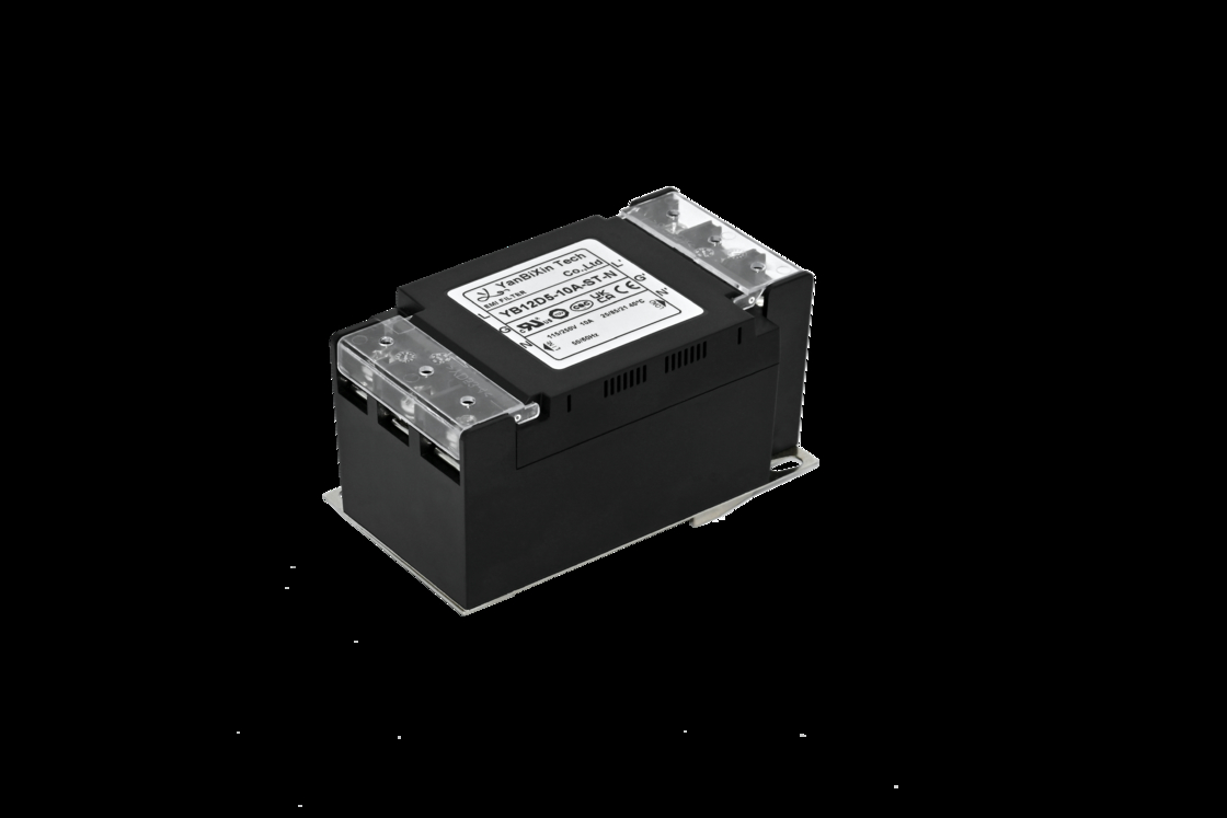Single-Phase Filter Safe Plastic Housing EMI/EMC Filter With Terminal Block Cover