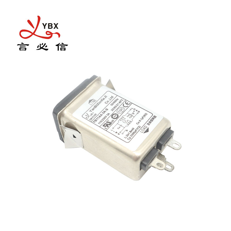 3A 120V 250V Plug In RFI Filter / UPS Power Supply Line Filter Metal Case