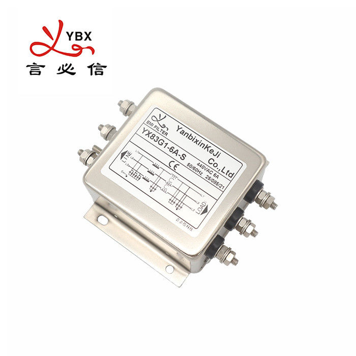 YX83G1-6A Three Phase Filter Fast-on Terminal Out EMI Filter 10A For Transformers