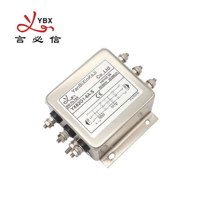 380V/440V Three Phase Filter M4 Screw Or Fast-on Terminal EMI Filter For Motor Drive