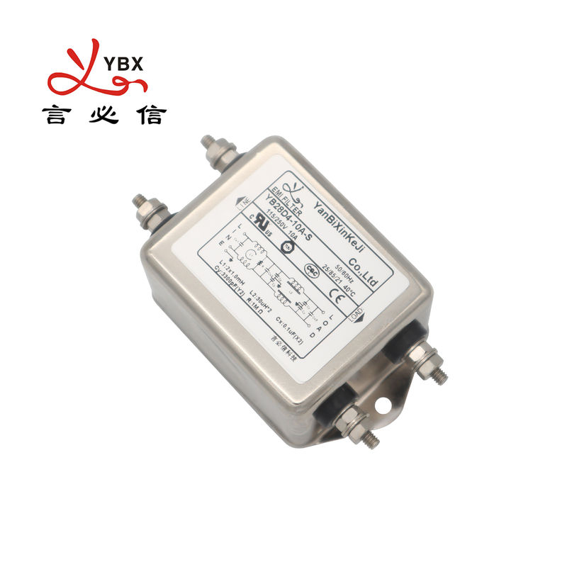 Single Phase Emi Power Filters 3A 6A 10A Bolts AC Low Pass Filter