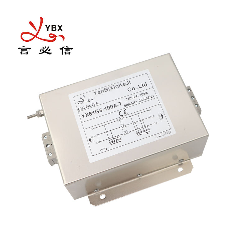 380V/440V 10A~100A 3 Phase EMC Filter AC Power Line Filter For Ion Implanter