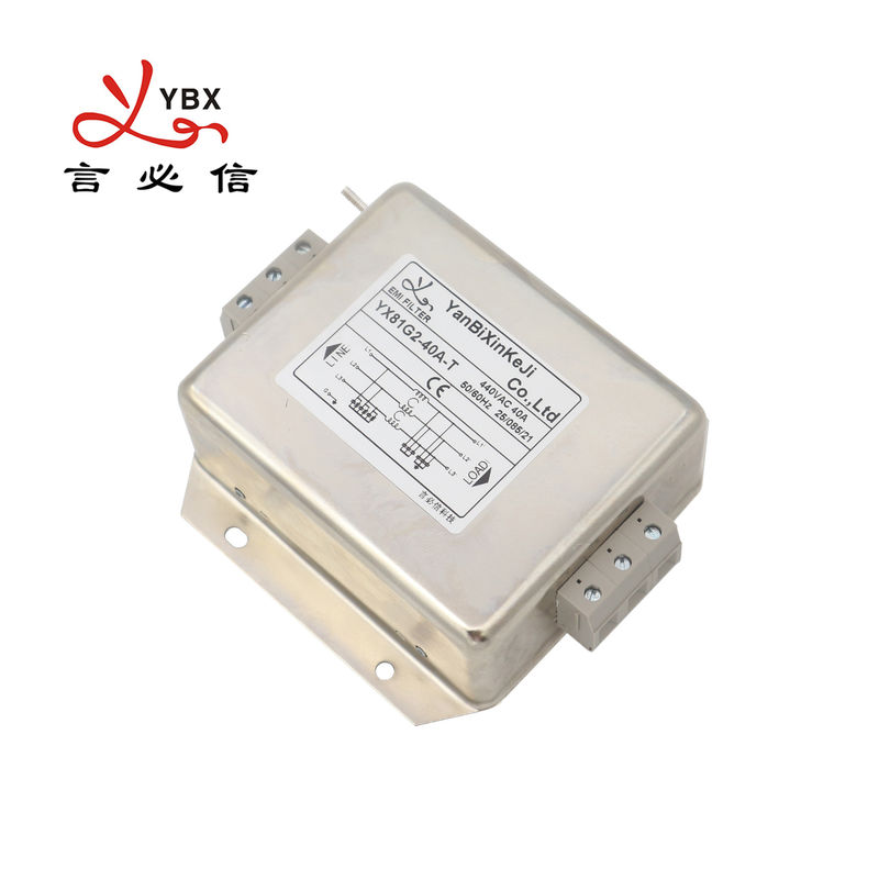 EMI Suppression Filter Three Phase RFI Filter 440V 10~50A  For Wind Energy System