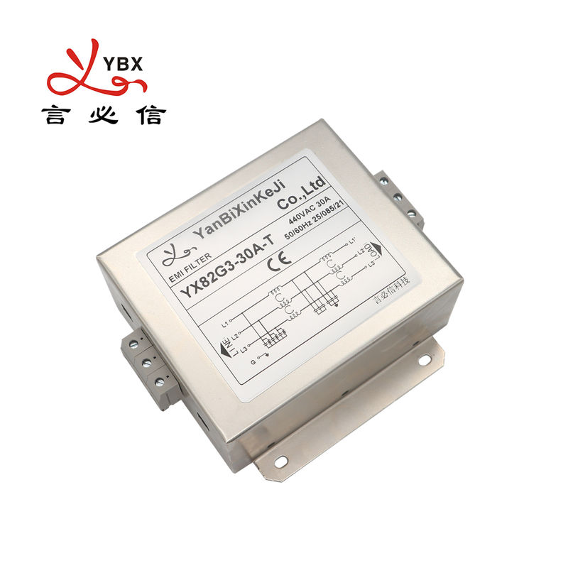 ENEC Three Phase EMI Filter 10A~50A Terminal Block RFI Filter For Semiconductor Equipment