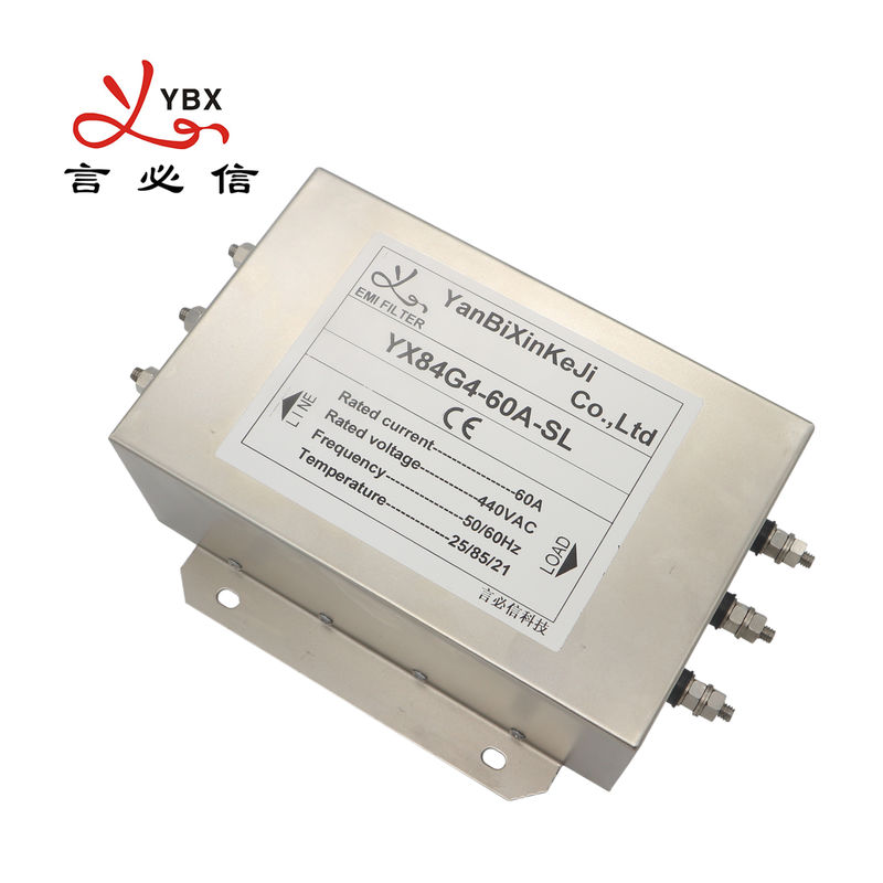1A-60A Three Phase EMI Filters Three Stage Filtering High Quality