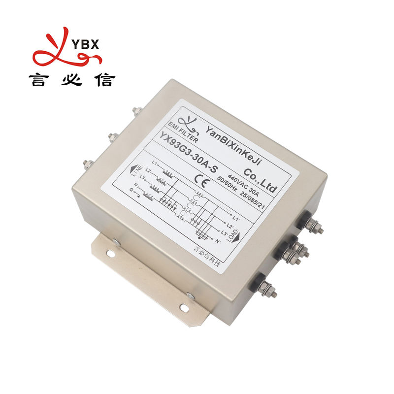 YX93G3 30A Three Phase Filter Screw Terminal EMI/RFI Filter For Three Phase Cabinet