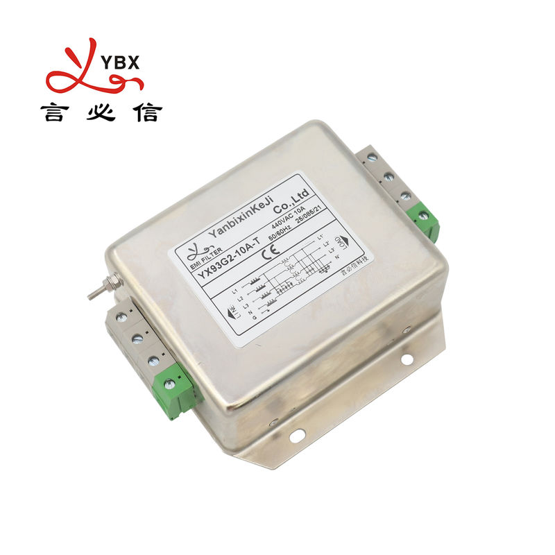 Three Phase Four Line Filter  380V/440V Terminal Block EMI Filter For Lift Traction Machine