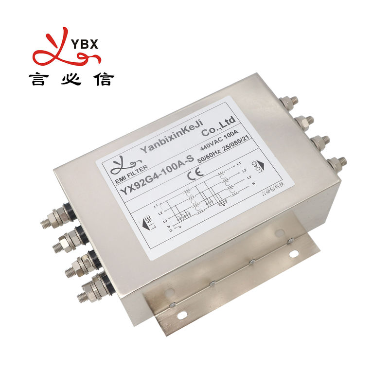 YX92G4 High Current Three Phase EMI Filter Four Line EMI Suppression Filter For SMPS