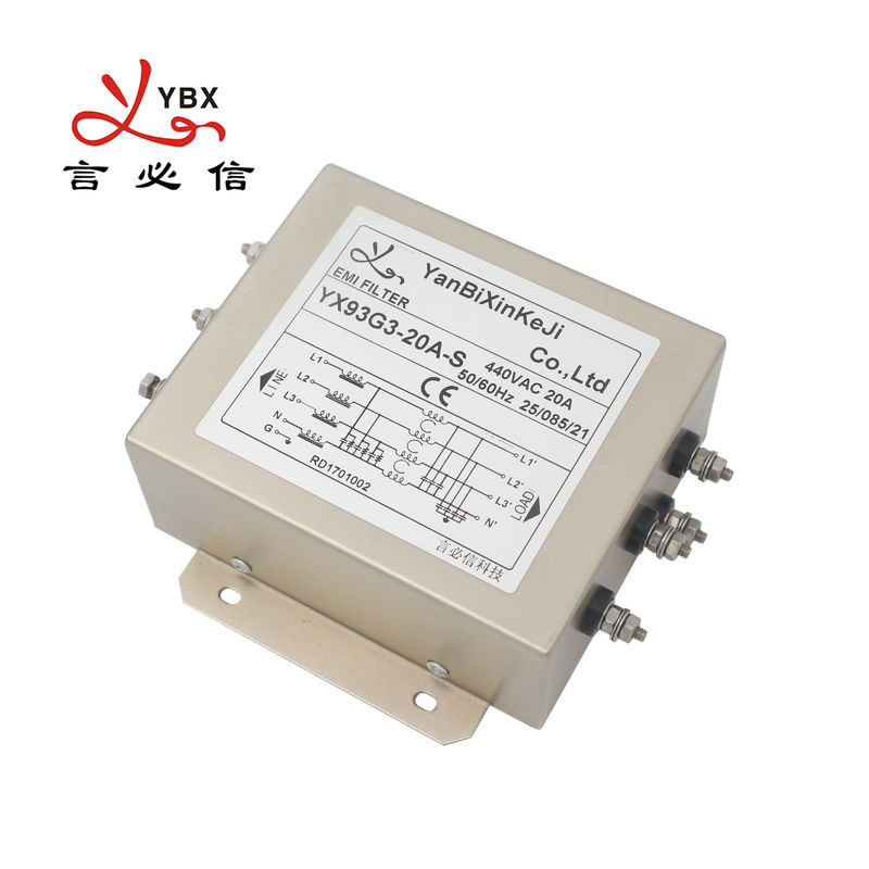 YX93G3 20A 3 Phase EMI Filters EMI Power Filter For VFD