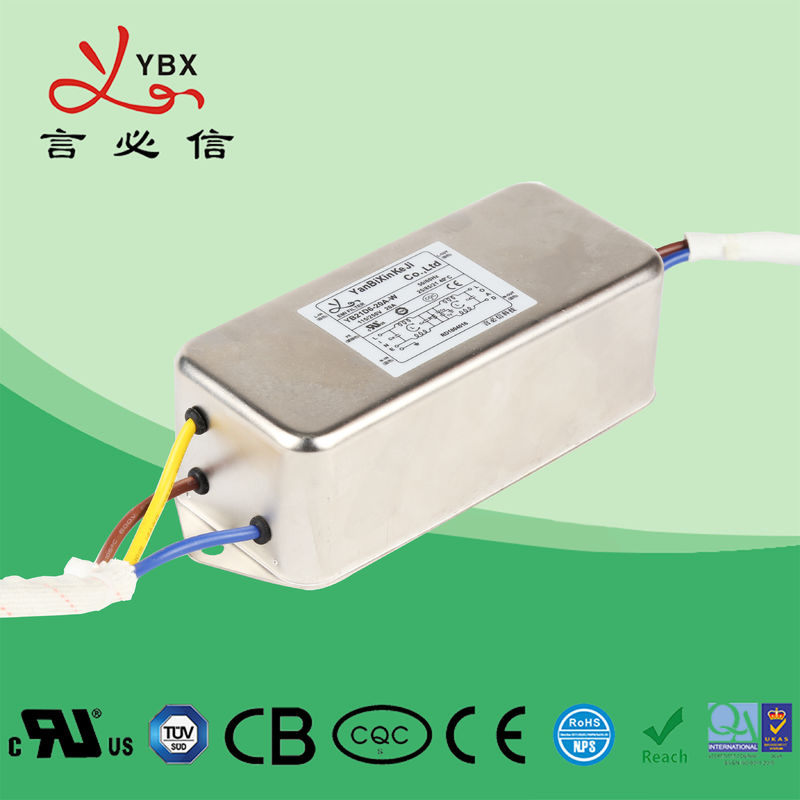 15A AC Power Noise Filter Excellent Differential Common Mode Attenuation