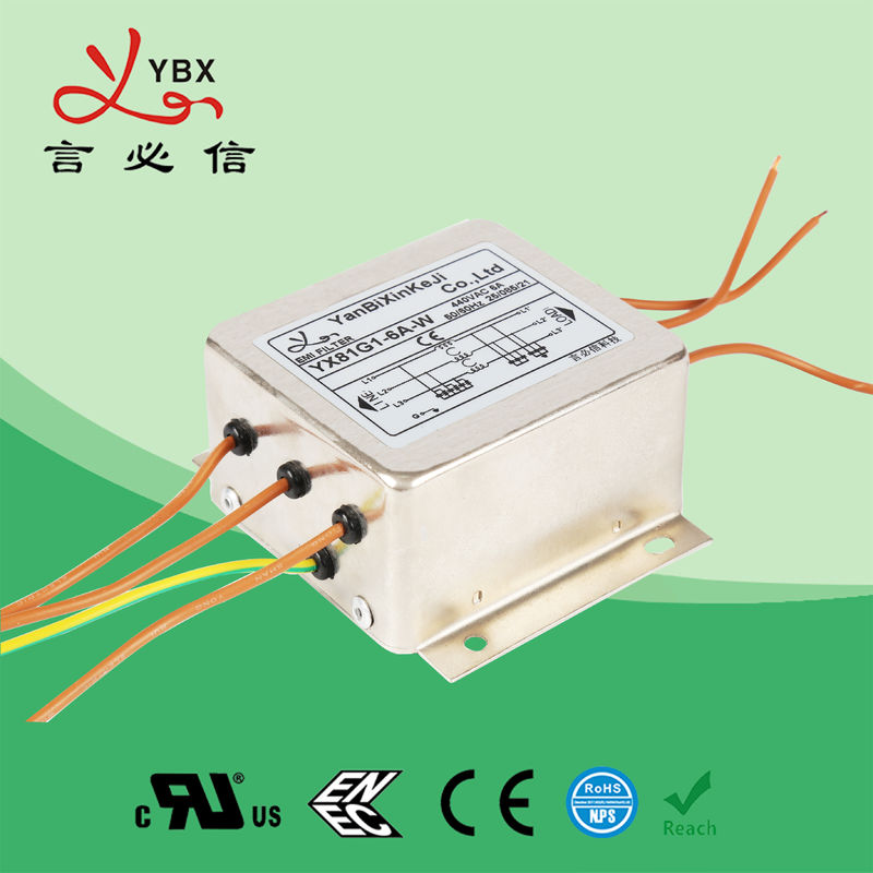 10 ampere Enhanced performance EMC EMI AC Power Line Noise Filter three Stage with high attenuation For Control Cabinet