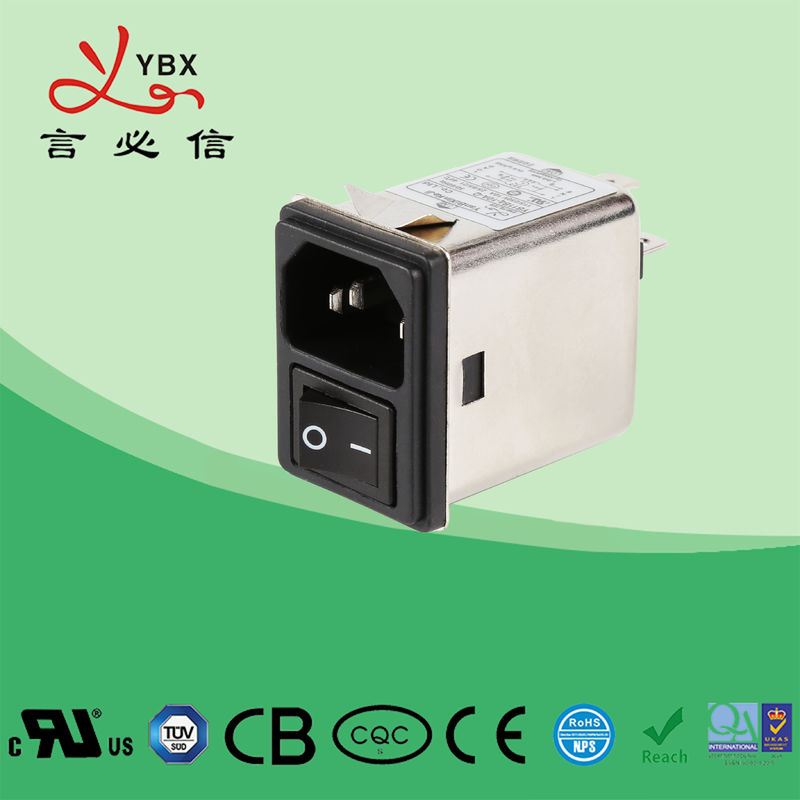 2 Fuse Screw Mount Inlet Ac Power Socket Filter 1 - 10A 220v 50/60Hz Oprating Frequency