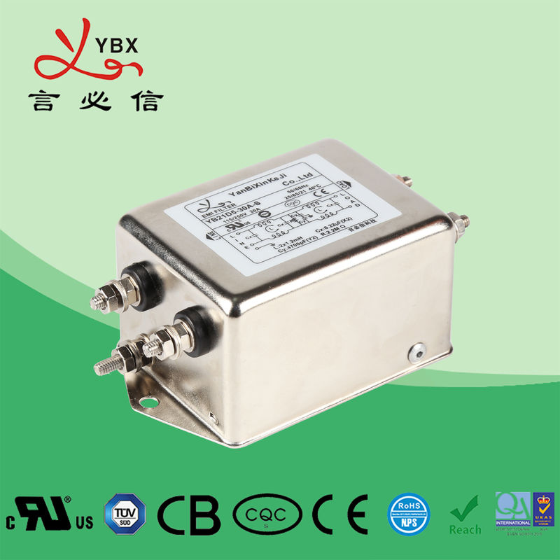 Yanbixin 10A Two Stage EMI EMC Filter , Single Phase EMI Filter Passive Line