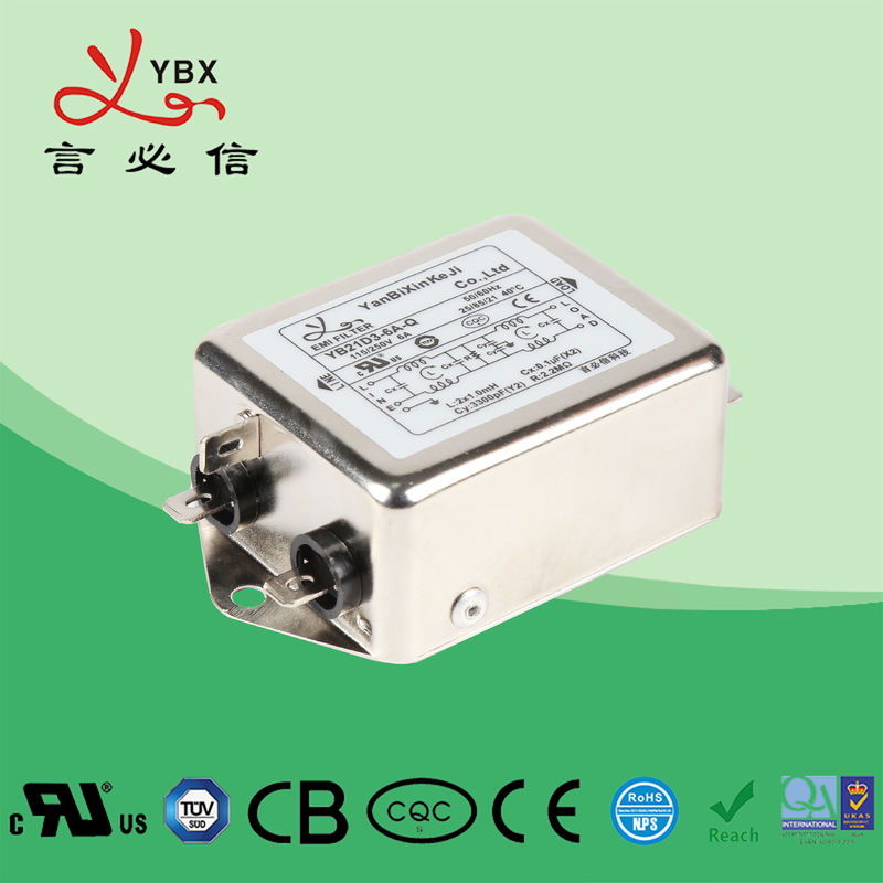 EMI EMC Electrical Power Line Filters 10A 120 250VAC For LED Light