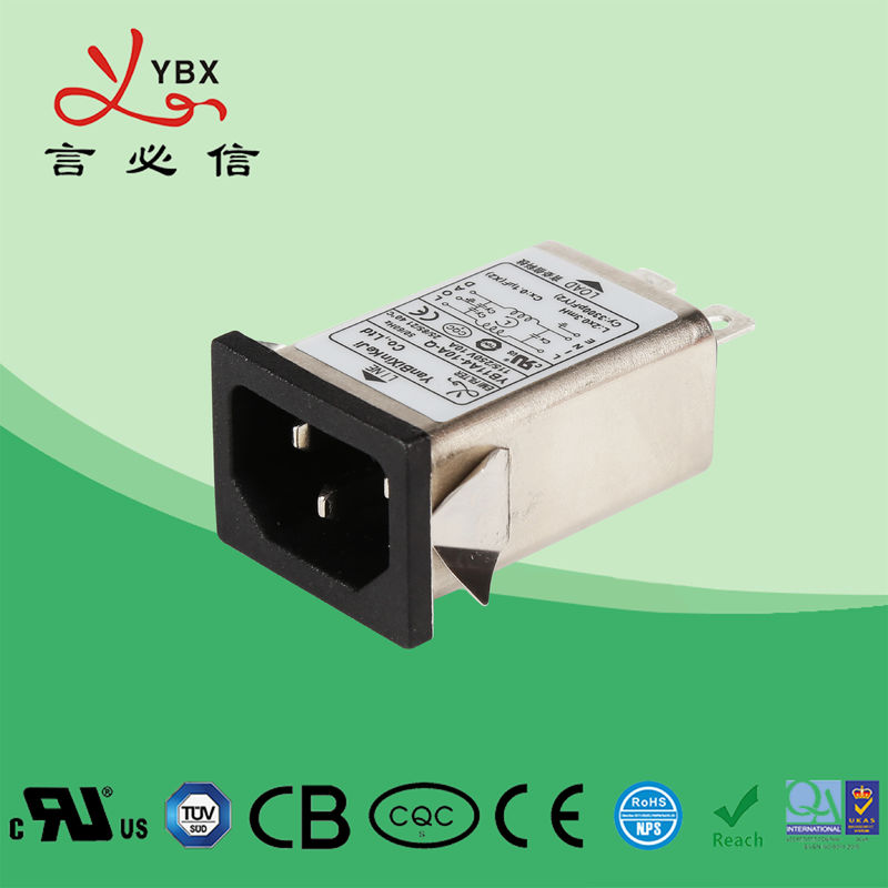 YBX IEC Inlet EMI Filter 220V AC EMC Noise Filter 1A 3A 6A 10A For Electric Equipment
