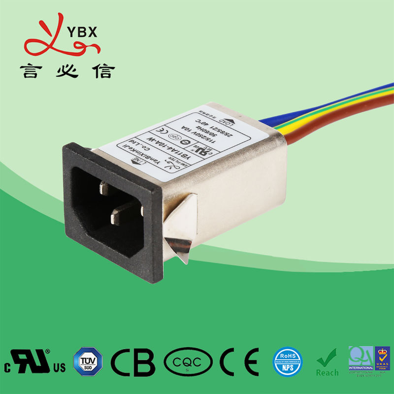 Yanbixin Embedded Emi Rfi Power Line Filter 10A 120V 250V Long Working Lifespan