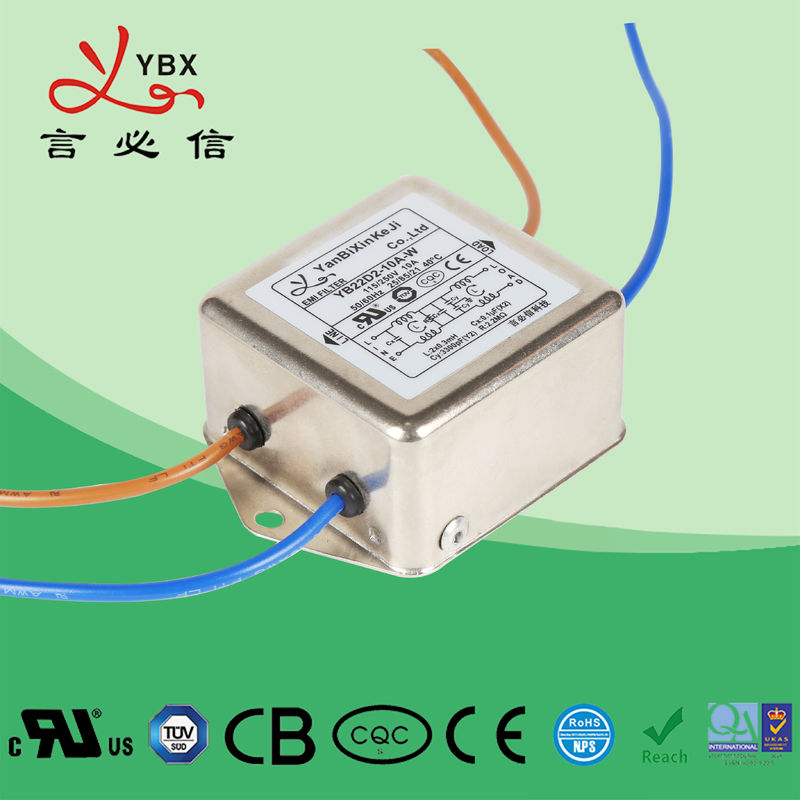 CE Standard 2.5KW Wire AC Power Emi Filter Powr Line Filter For Electronic Equipment