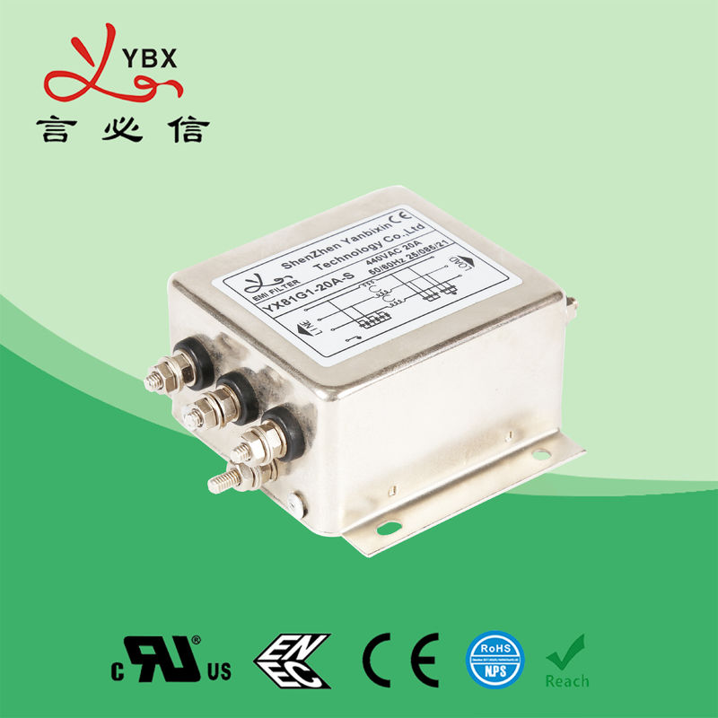 6A 20A EMI RFI Passive AC Filter 1450VDC Line To Line Durable For Inverter