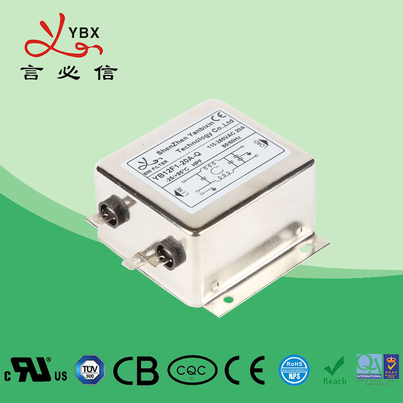 YB-F Series Emi Filter High Attenuation Single Phase Filter For 115V/250V Power Supply