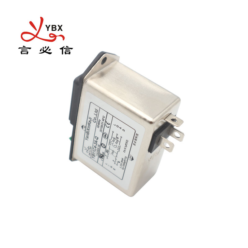 Single Phase Socket Low Pass 90dB 250VDC Plug In RFI Filter