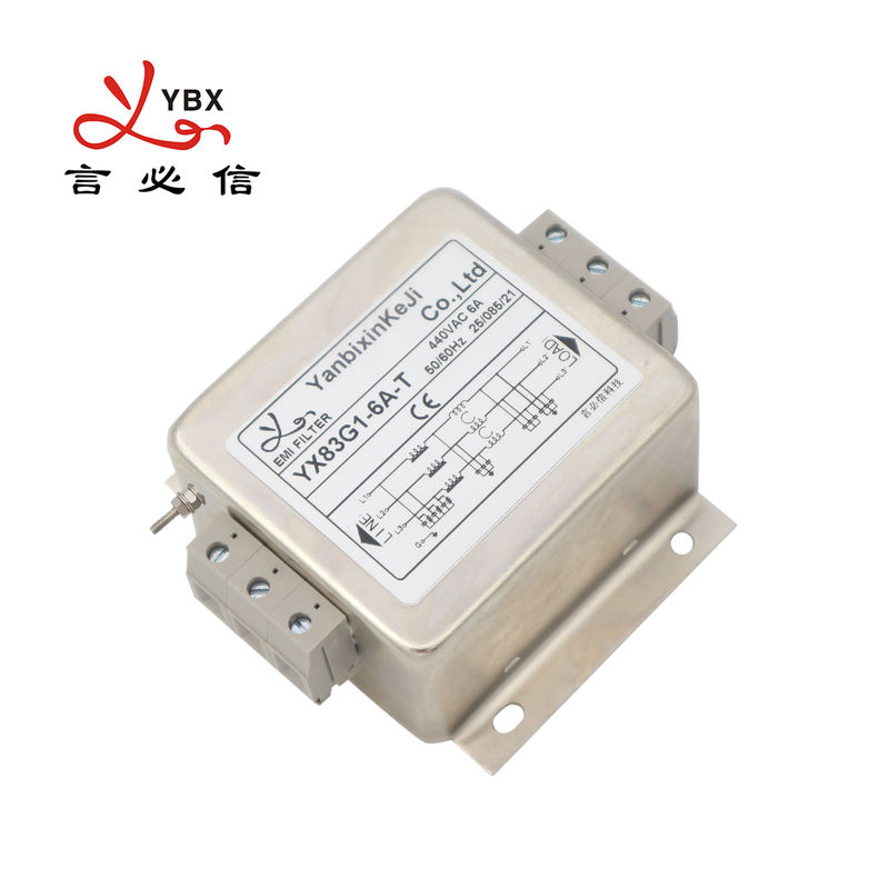 High Performance Three Phase Filter 6A 10A 380V EMI/RFI Filter For Inverter