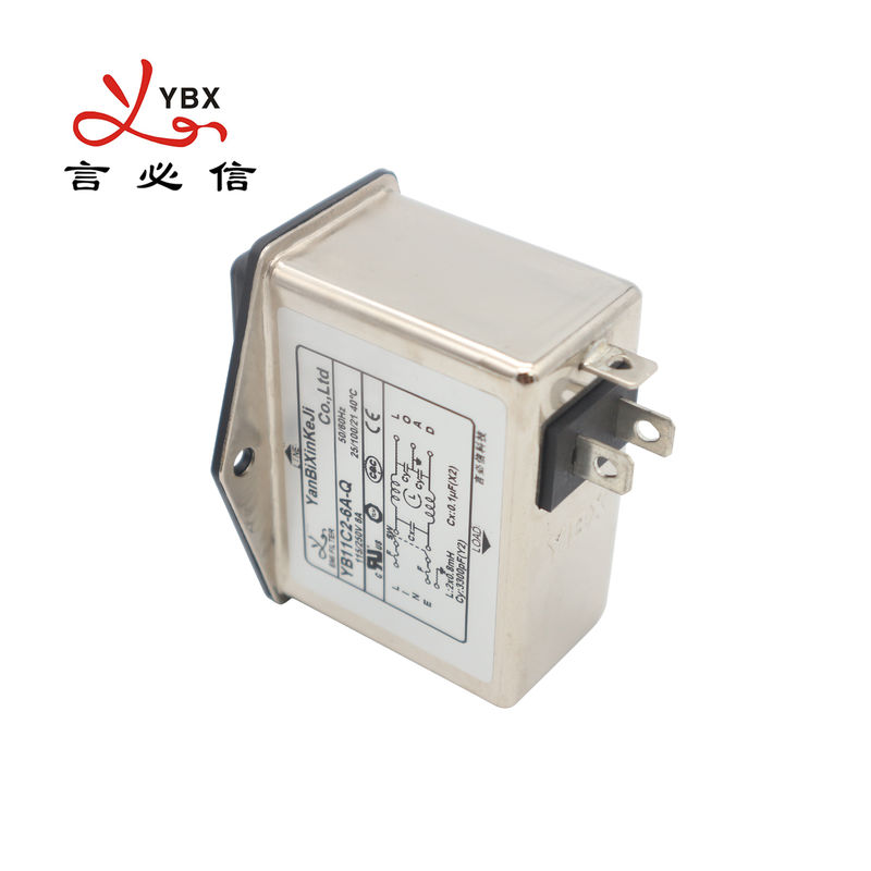 Double Fuse 220V 10A IEC Inlet Plug In RFI Filter For Medical Equipment