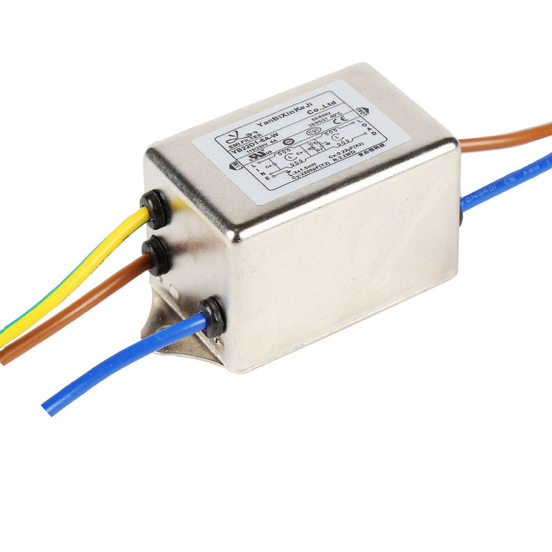 Metal 120V 250V Single Phase RFI Filter Two Stage EMI EMC Filter