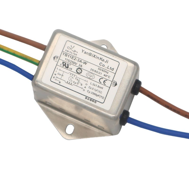 YB11E2 Power Line Filter 3A Wire Connection Single Phase Filter For EMC Rectification Test