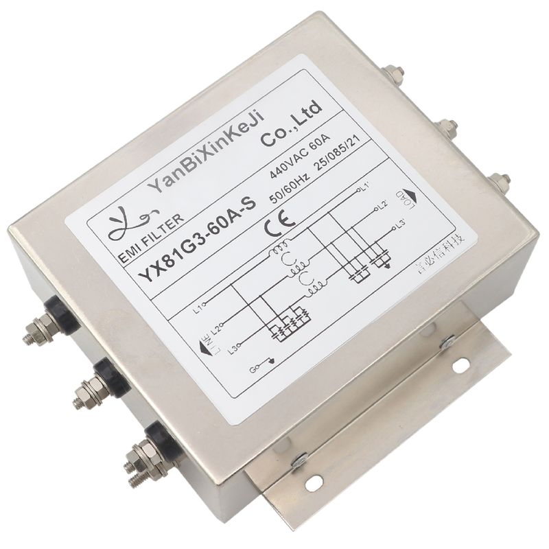 380V/440V Three Phase Filter High Attenuation Type 50A EMI/RFI Filter