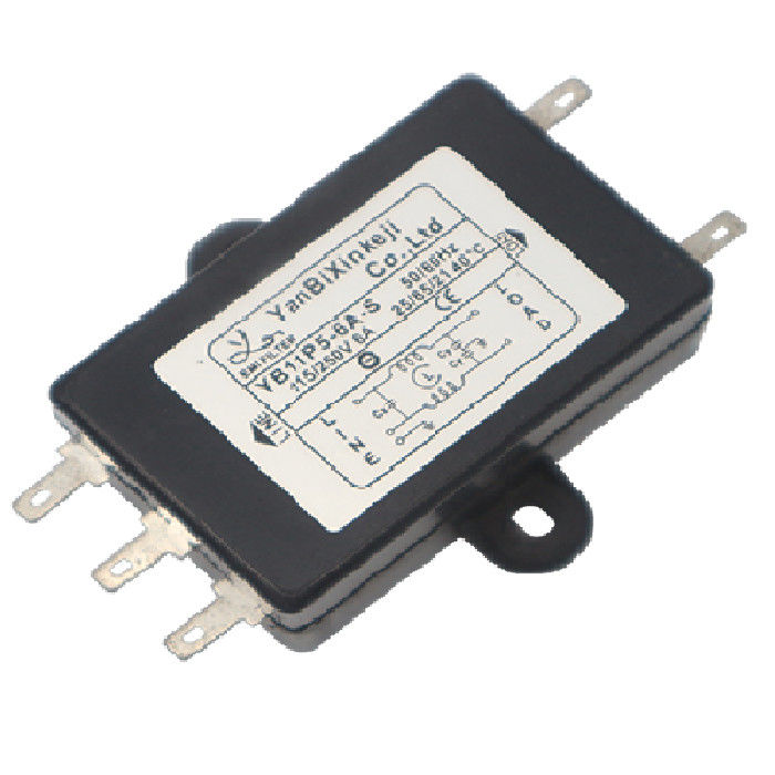 Compact 250V 10A LCR Single Phase RFI Filter For Electric Equipment