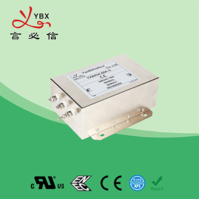 UL 94V-0 440VAC 10A 3 Phase EMI Filter With CE ROHS Approvals