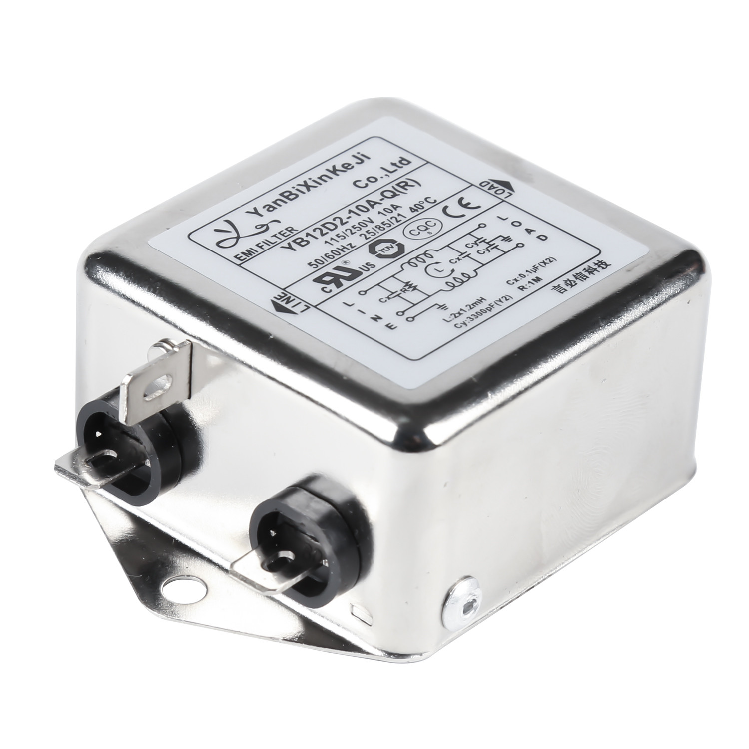 One-stage High Performance AC/DC EMI Filter Single Phase Power Line Filter