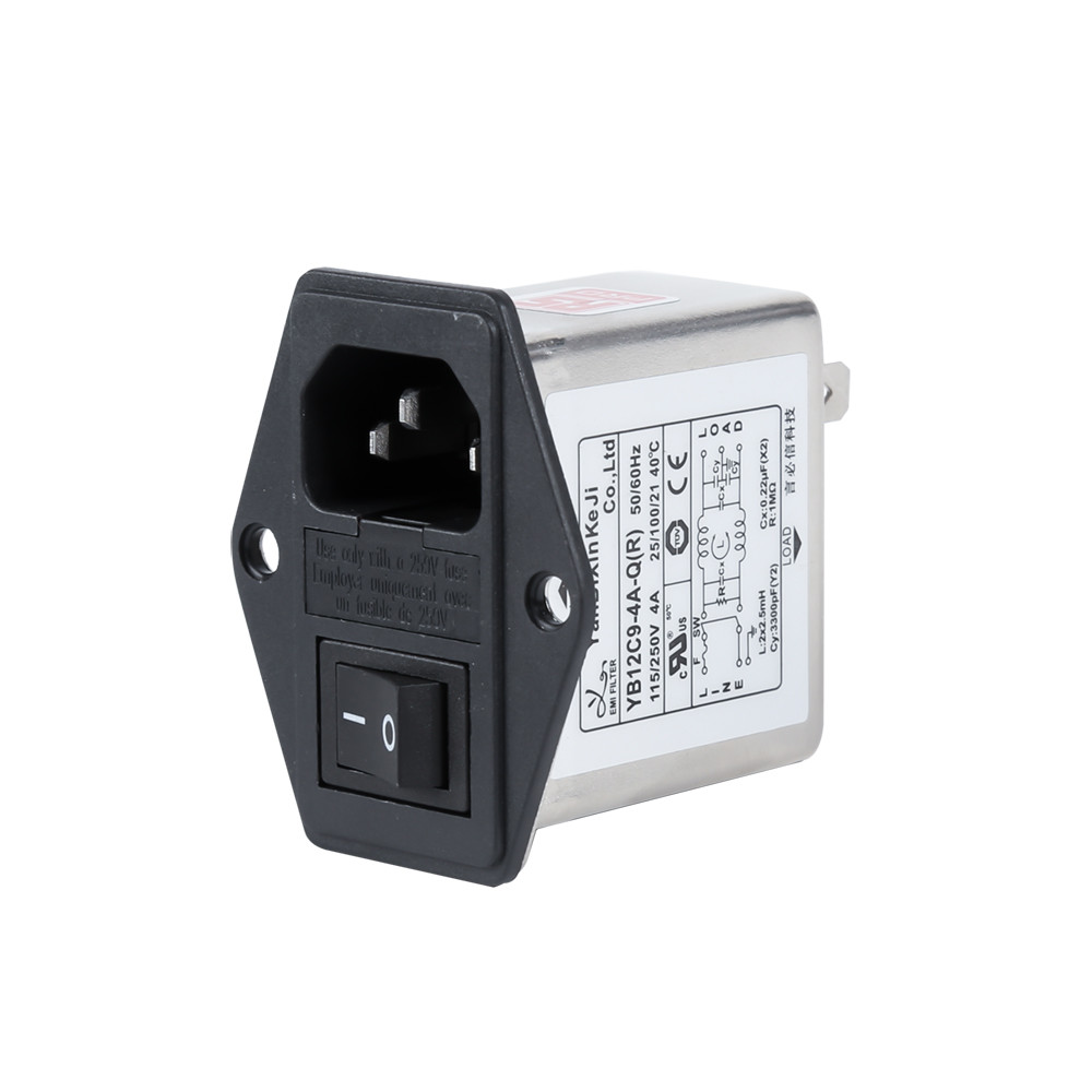 Surface Mount 10A IEC Inlet Filter Three In One EMI Filter With Fuse ...