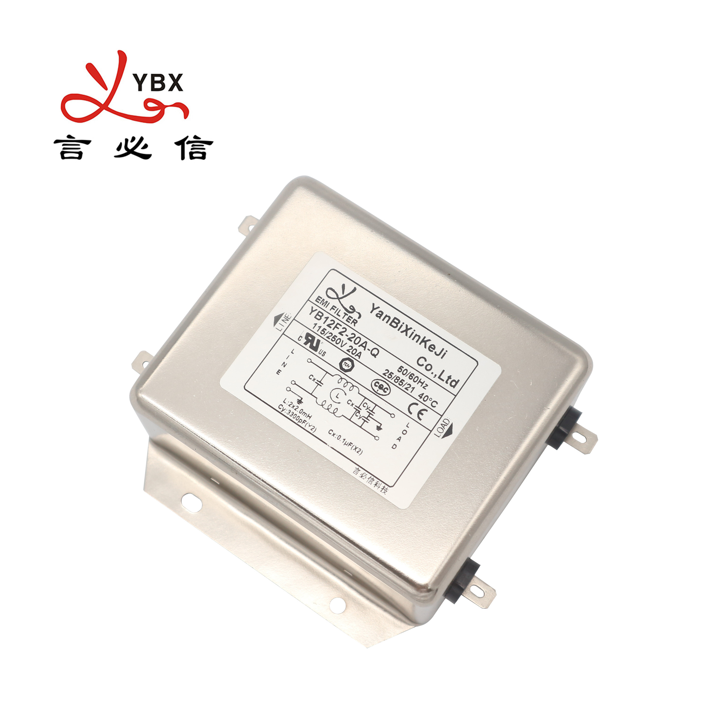 20A AC Power Noise Filter Single Phase Low Pass EMI Filter For ...
